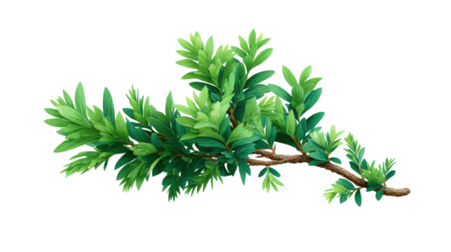 Lush greenery display indoor setting digital illustration minimalist design close-up nature's beauty