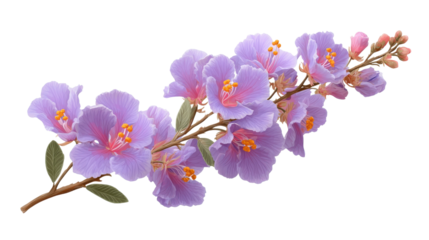 Blooming purple flower branch nature garden floral image outdoor setting close-up view beauty concept