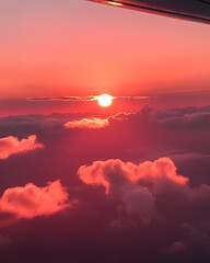 sunset, sundown, evening sky, vibrant sunset, colorful sky, orange sky, pink sky, red sky, glowing horizon, twilight, dusk, golden hour, scenic view, nature phenomenon, sun disappearing, end of day, p