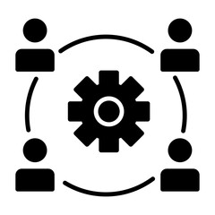 people and community glyph icon