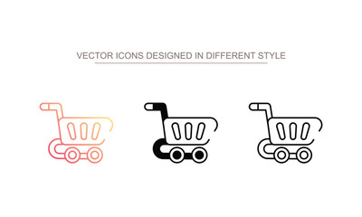 Shipping Trolley icon design with white background stock illustration