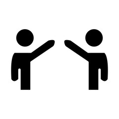 people and community glyph icon