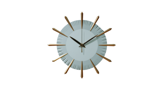Stylish sunburst wall clock design modern home decor minimalist aesthetic indoor environment contemporary viewpoint