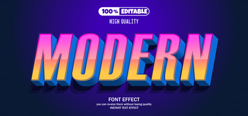 Modern text effect Editable text effect
