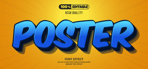 Poster text effect. Editable text effect