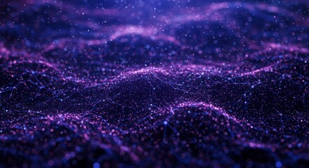 Obraz premium Abstract purple digital landscape