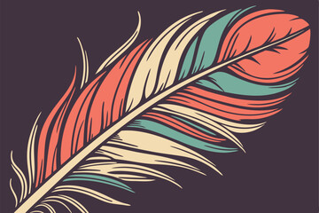 Fototapeta premium 113 abstract colorful feather, iridescent, vibrant, detailed texture, dramatic lighting, dramatic shadows, dark background, high contrast, sharp focus, macro shot