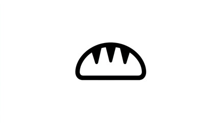 Obraz premium Sourdough Bread Icon Black and White Vector Artisan Loaf Graphic Minimalist Bakery Symbol Food Illustration Homemade Bread Healthy Eating Design 