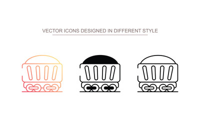 Cargo Train icon design with white background stock illustration