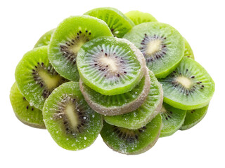 slice of kiwi isolated on white background.  PNG Transparent file type with High Definition  Quality