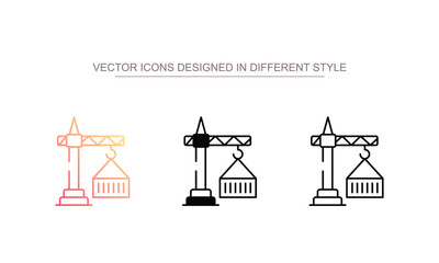 Dry Port icon design with white background stock illustration