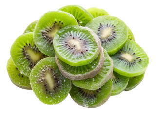 slice of kiwi isolated on white background.  PNG Transparent file type with High Definition  Quality