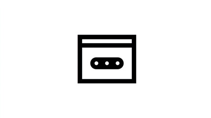 Monochrome Layered Line Icon Graphic Simple Black and White Design Element Modern Vector Illustration Minimalist Shape Art Creative Outline Symbol
