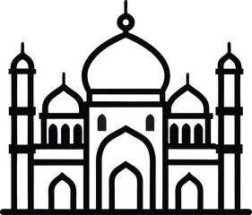 Islamic Tasbeeh (Prayer Beads) Silhouette Vector Illustrations, Minimalist Tasbeeh Silhouette Art for Islamic Worship Themes