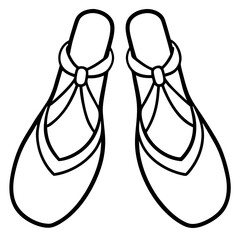 Ballet Slippers Silhouette Vector on White © Monir