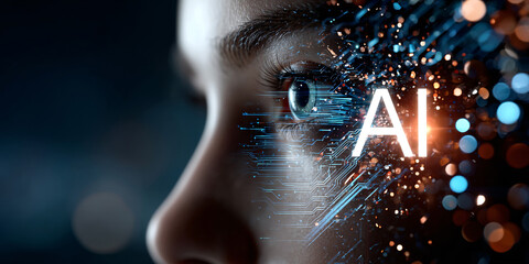 Interact with AI artificial intelligence virtual assistant chatbot in concept of AI artificial intelligence prompt engineering,AI deep learning to use generative AI for work support.	