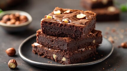 Deliciously Crafted Hazelnut Brownies for Gourmet Dessert Lovers