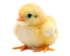 Obraz premium baby chicken isolated on white background. PNG Transparent file type with High Definition Quality