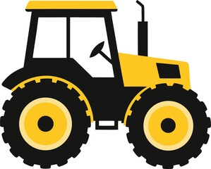 tractor isolated silhouette