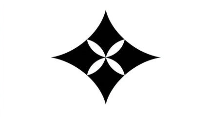 Obraz premium Simple Logo Stencil Bold Monoline Vesica Piscis Icon Geometric Symbol Minimalist Design Sacred Geometry Illustration Interlocking Circles Emblem Abstract Shape Artwork 