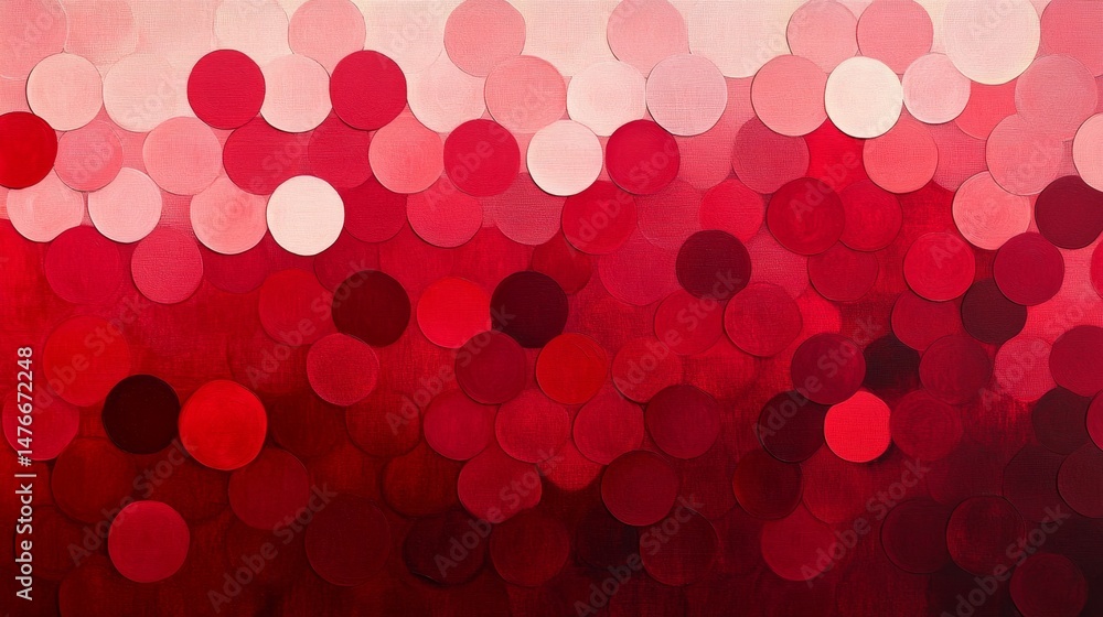 Aufkleber vibrant red gradient circle canvas art for dynamic visual appeal