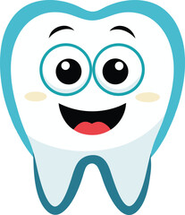 tooth cartoon character isolated silhouette