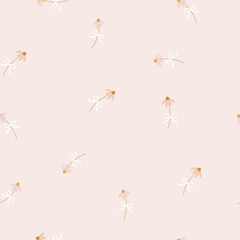 flowers and bows seamless pattern , vector , illustration