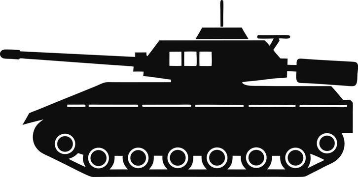 tank isolated silhouette 