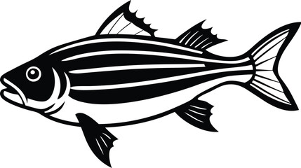 striped bass fish silhouette