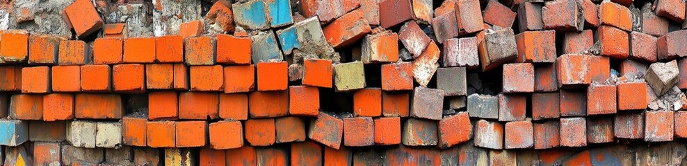 Pile of discarded bricks