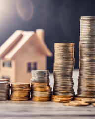 make money,earn from property,real estate money,house investment,property income,house model with coins,saving money,smart money ideas,home buying tips,real estate tips,property prices,house prices up