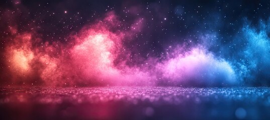 Obraz premium Colorful nebulae with sparkling ground.