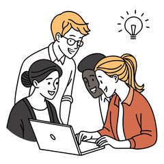 Startup team Illustration
