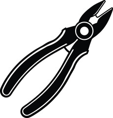 pliers isolated silhouette