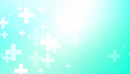 Abstract Medical Background Teal Gradient White Crosses Healthcare Design