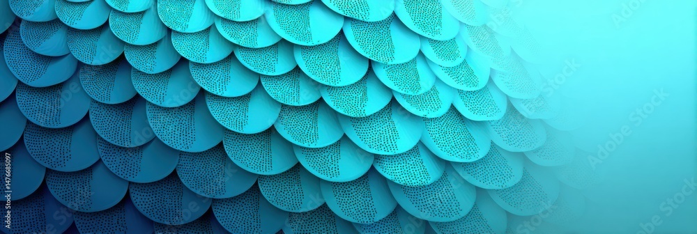 Poster Fish Scale Texture Blends Into a Soft Light Gradient Creating a Calming Visual Effect With Unique Patterns and Colors Throughout the Composition