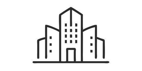 Fototapeta premium Contemporary City Building Logo Design, Urban Architecture Branding Concept