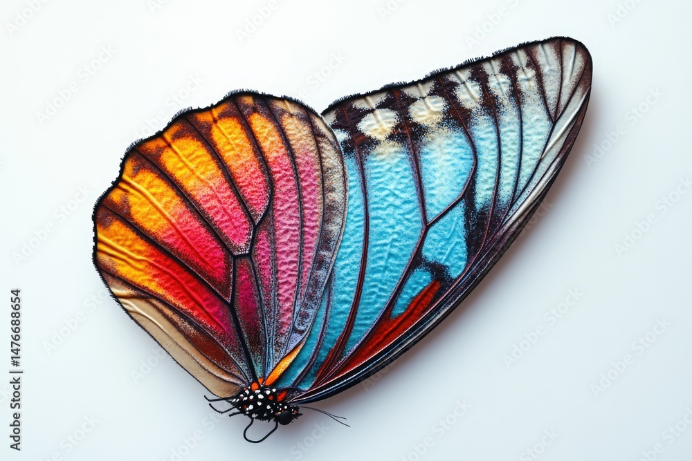 Poster vibrant butterfly wings showcasing a stunning array of colors and intricate patterns.