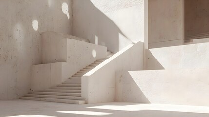 Modern Minimalist Architectural Space with Clean Lines and Light