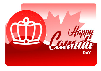 Happy Canada Day – background, banner, card, poster – vector illustration.