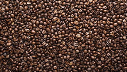 Many roasted coffee beans on white background