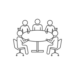 Meeting icon. Conference symbol modern, simple, vector, icon for website design, mobile app, ui. Vector Illustration