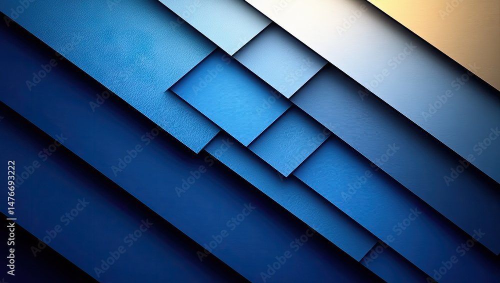 Poster abstract geometric design with diagonal stripes and layered colors.