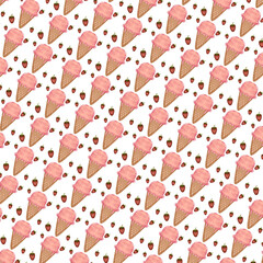 seamless background with ice cream 