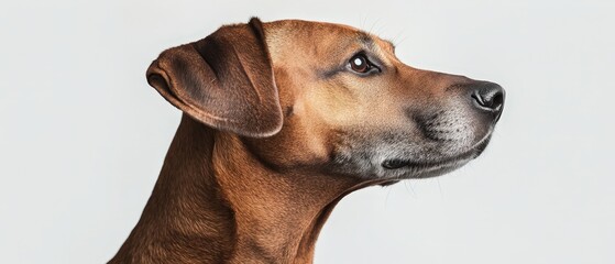 Realistic Profile of a Dog Wearing a Poison Bait Protector