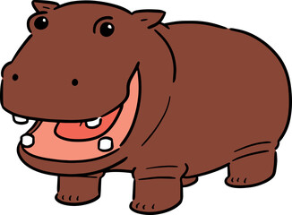 Illustration of hippopotamus
