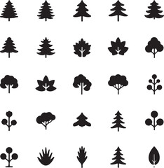 Pine Tree Silhouette SVG Bundle &ndash; Rustic Forest Clipart for Cricut & Laser Cutting

