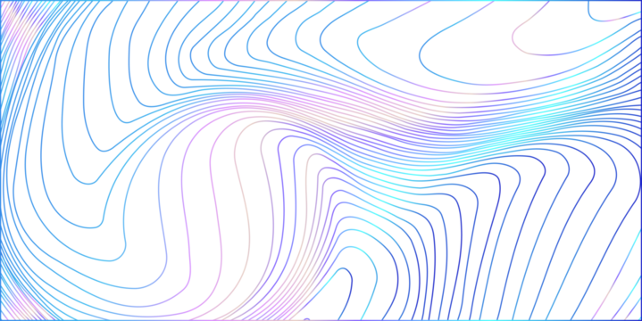 Landscape geodesy topographic map background. Rainbow topographic lines. Texture of lines. Abstract wavy pastel lines creating a clean and modern minimalist aesthetic.