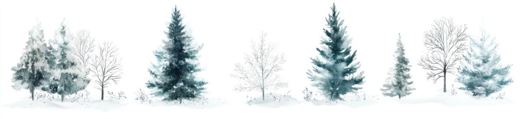 Fototapeta premium Winter Forest Scene (2)