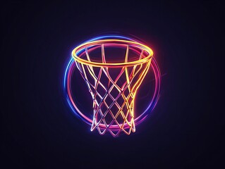 Neon Basketball Hoop